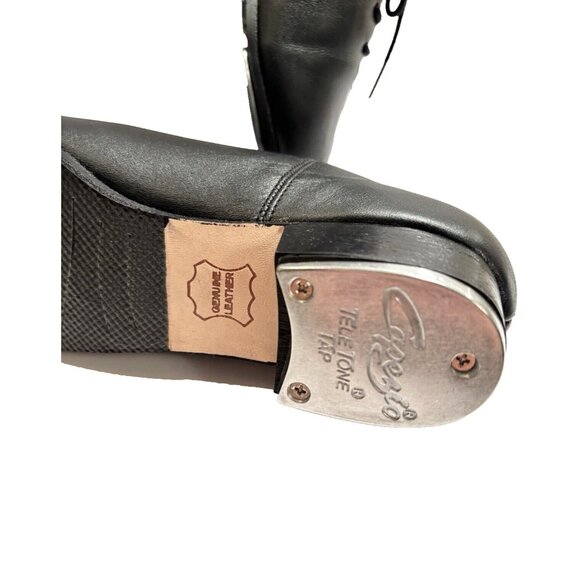 Capezio Womens Cadence Tap Shoe Black Size 4.5 M CG19 Genuine Leather BRAND NEW - Picture 9 of 13